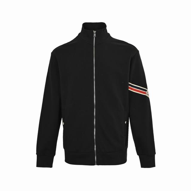Moncler 蒙口 25Fw 手臂织带夹克外套 官方同步 高版本 高品质 时尚个性 百搭潮流 纯原品质 原版面料 吊牌 领标 水洗麦 三标齐全 颜色: 黑色