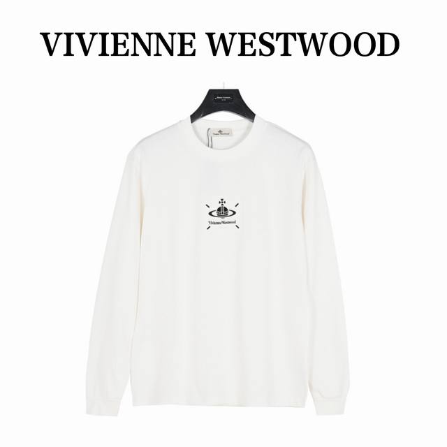 Vivienne Westwood 西太后 凹凸Logo图案长袖T恤 面料采用高克重 G重精梳棉，定制1:1螺纹，面料舒适亲肤无异感， 定染面料，纺织密度高，垂