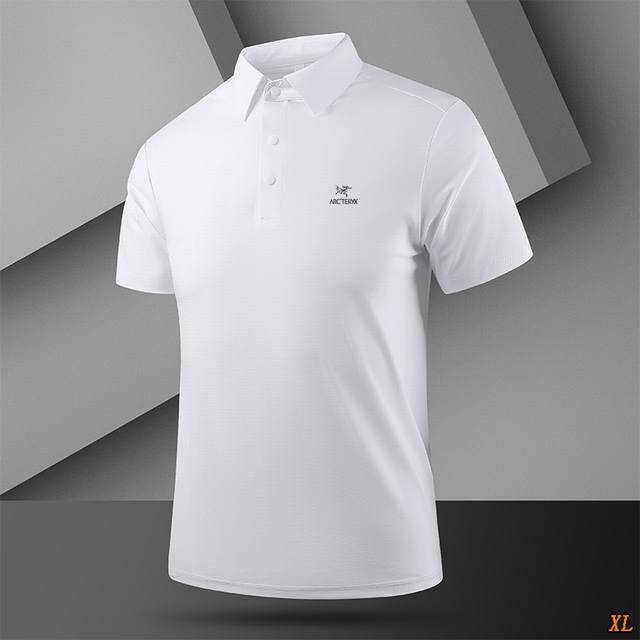 Arc’Teryx始祖鸟 独家实拍上新夏季高品质冰丝无痕polo衫纯色短袖翻领T恤工作服锦氨冰丝速干T恤短袖，本季主打，货源充足，放心主推，高端品质，经典设计，