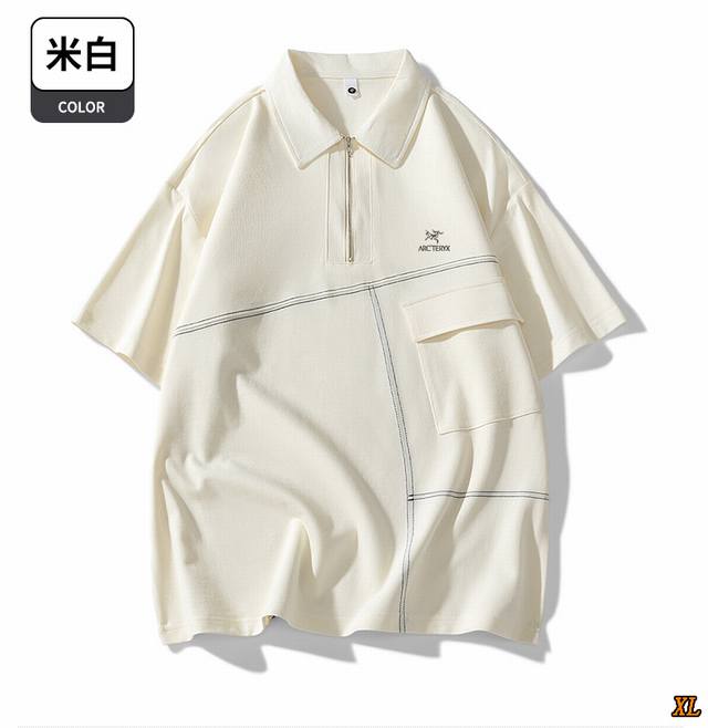 Arc’Teryx始祖鸟 独家实拍上新夏季高品质polo衫短袖半拉链翻领T恤潮流宽松情侣半袖短袖，本季主打，货源充足，放心主推，高端品质，经典设计，做工出色，经