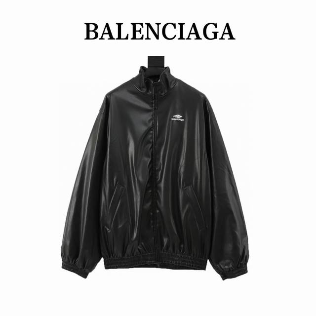 Balenciaga巴黎世家 刺绣皮衣立领外套 皮料筛选最终采用1.2厚的小羊皮，定做天丝A100 +1400夹棉里布，厚薄适中，提升上身舒适感，田岛进口机绣，