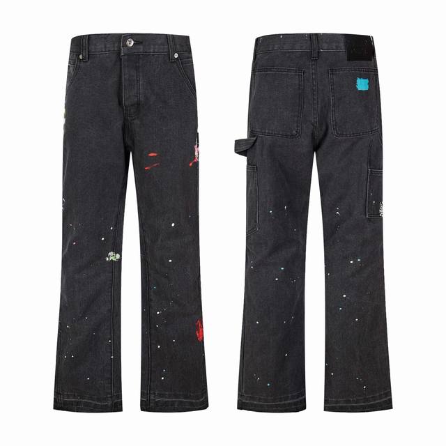 Gallery Dept 拼接泼墨水彩水洗牛仔裤 真实还原Vintage极致质感 立体版型 宽松舒适不挑身材 显高显瘦 大厂精工 原厂品控 男女同款 可做情侣搭