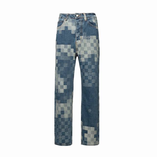 常青款 顶级版本 Lv菲董&王鹤棣同款马赛克棋盘格牛仔裤 王鹤棣参加星光大赏红毯的威尔士亲王格和品牌标志性元素棋盘格相结合的短款燕尾改良西装夹克，今年的新系列以