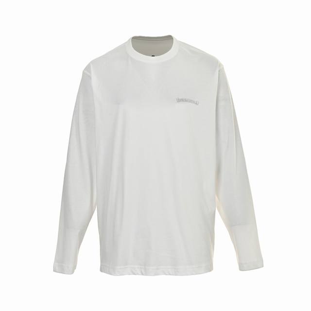 Chrome Hearts 克罗心 双面穿梵文长袖T恤 宽松大版长袖 上身微透 轻薄面料 夏天穿长袖也不闷热 后背梵文设计 简约且不失设计感 Size:S-Xl