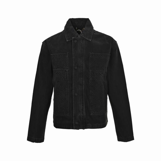 Louis Vuitton 路易威登 老花浮雕水洗牛仔外套 采用18安克重半漂牛仔原布 脱浆处理 高温蒸熟褪色 3D特种压模1V Monogram 图案印花 对