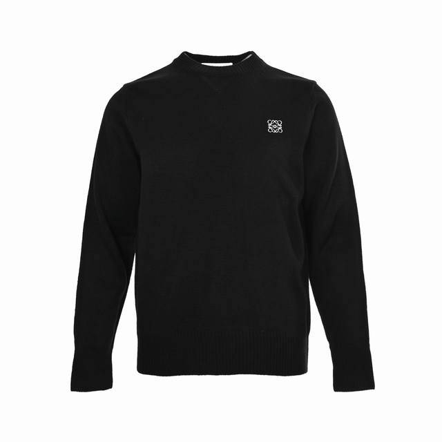 Loewe 罗意威 24Fw 胸前字母Logo刺绣圆领毛衣 原版打版，定染沙纱线，羊毛材质，嵌花工艺，定制全套辅料。 Size:S-L