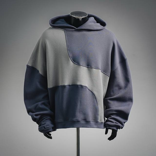 Erl马丁Cortis同款解构拼接连帽卫衣 Size:S-Xl