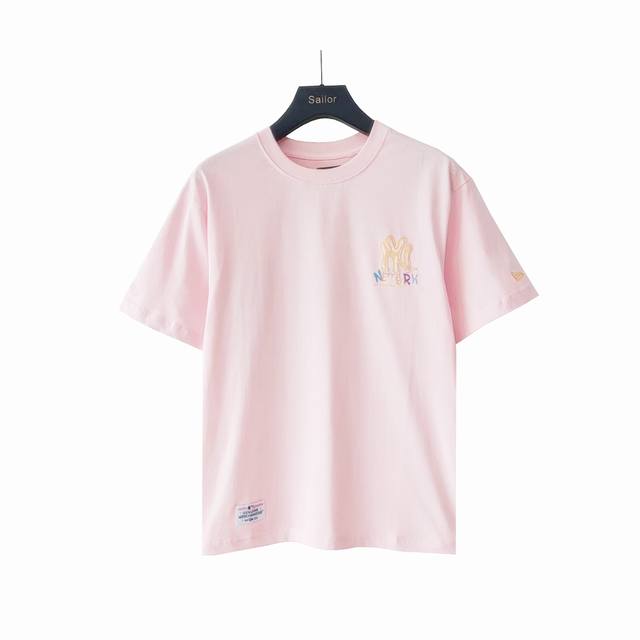 实拍细节图+尺码表 Mlb 联名款 棕榈树落日浮雕短袖T桖 2025城市玩家T恤炸街登场！ 潮色出列 氧气樱花粉 克莱因电光蓝 日光柠檬黄 三色承包夏日多巴胺，