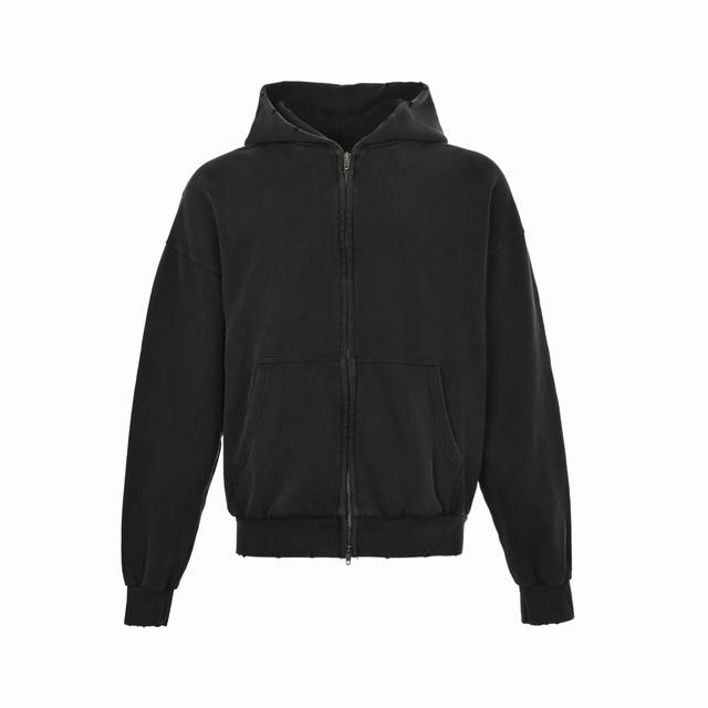 Balenciaga 巴黎世家 后背涂鸦字母水洗拉链外套 采用订色订染毛圈纯棉卫衣面， G双股双纱，手感舒适 进口针织针梳棉进行制作，厚度适中，有垂感又有轮廓型