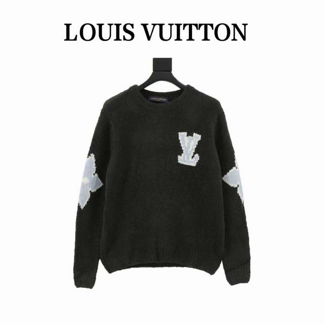 Louis Vuitton路易威登25Ss 滑雪Logo嵌花毛衣 原12,800购入，滑雪Ski系列限定款。采用82%绵羊毛混纺18%锦纶棉线织成。由进口提花机