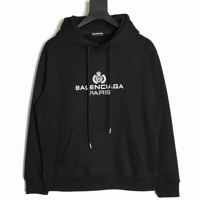 Balenciaga 巴黎世家 Lv 25Fw 麦穗帽衫 480G高级精梳棉面料 专柜领标 代购级白色厚板吊牌 原版吊粒 前后都是立体发泡印花 层次感很强 男女