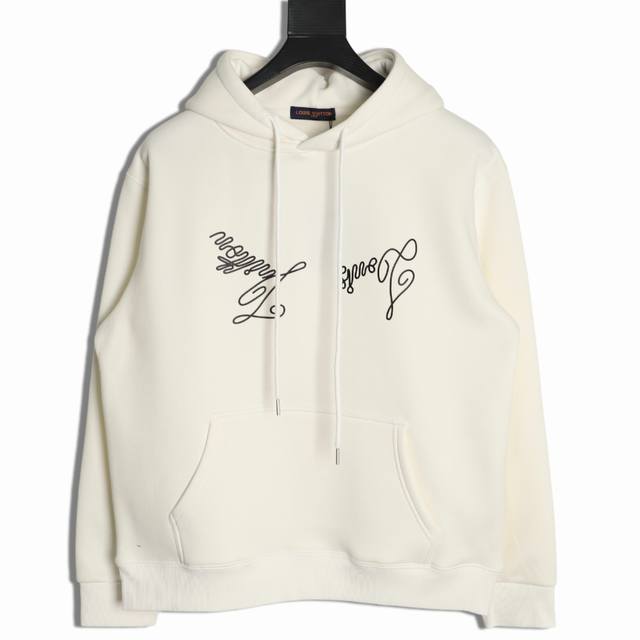 Louis Vuitton 路易威登 Lv 25Fw 艺术字母帽衫 480G高级精梳棉面料 专柜领标 代购级白色厚板吊牌 原版吊粒 前后都是立体发泡印花 层次感