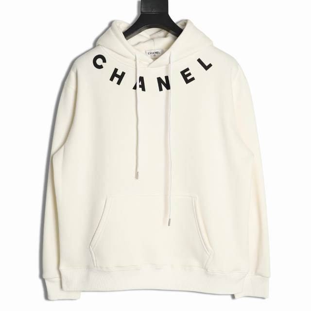 Chanel 香奈儿 25Fw 领口字母帽衫 480G高级精梳棉面料 专柜领标 代购级白色厚板吊牌 原版吊粒 前后都是立体发泡印花 层次感很强 男女同款 情侣款
