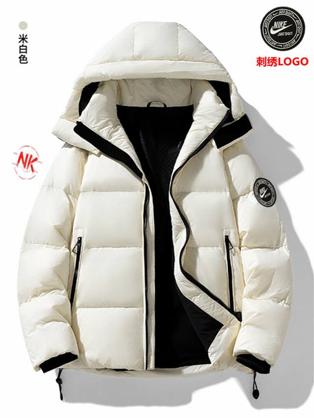 刺绣Logo 90白鸭绒 耐克Nke白鸭绒羽绒服 短款上衣外套渐变色拼接撞色男女款连帽羽绒服！羽绒服男女同款情侣款短款连帽雪山渐变色，轻薄情侣款马甲外套渐变色立