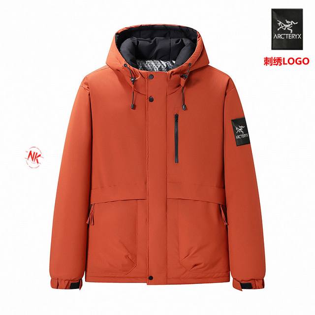 刺绣Logo 始祖鸟冬日系列系列，冬装外套冬季立领棉衣男装潮牌情侣装棉服！情侣新款加绒冲锋衣户外加厚防风防水棉衣运动外套登山服骑手夹克上衣钓鱼服三防棉衣！ 满满