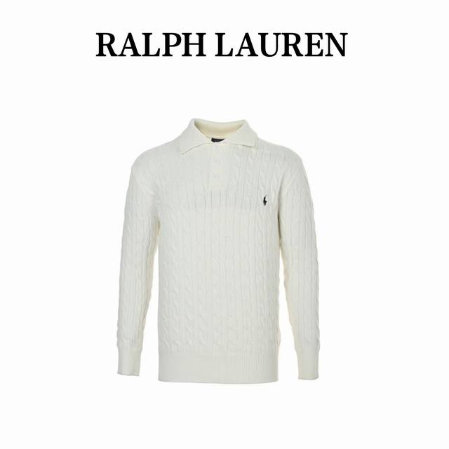 Ralph Lauren 拉夫劳伦 绞花翻领polo毛衣 面料采用仿羊绒面料 全套定制辅料 市面最高版本 颜色：藏青 黑 白 灰 Size:S-Xl