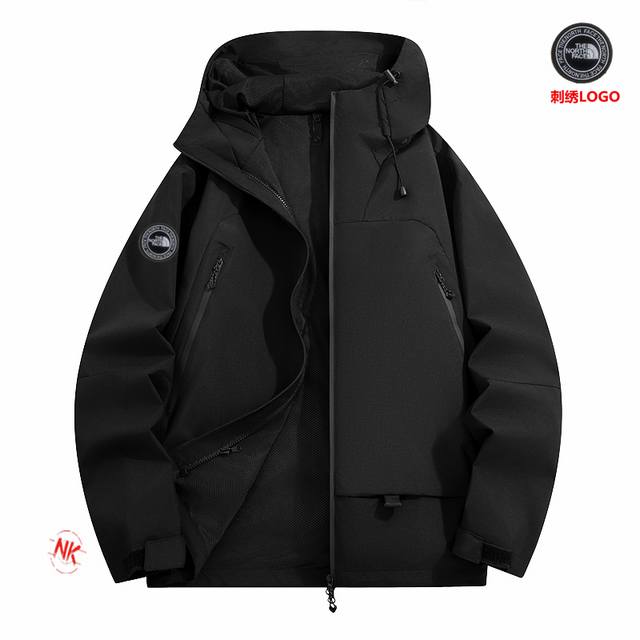 刺绣Logo 北面The North Face联名卡通神偷奶爸小黄人系列，海外秋季限定全新系列连帽冲锋衣防风连帽夹克外套连帽外套。。。 : 拼接风经典 诠释个性