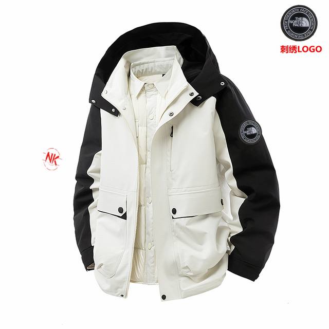 羽绒服冲锋衣三合一 冬季新品 北面The North Face系列，海外秋冬季限定全新系列登山服 加厚三合一运动冲锋衣户外登山防水防风拉链外套情侣款多色滑雪服宽