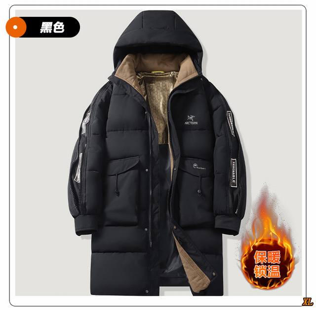 Arc’Teryx始祖鸟 独家实拍上新冬季高品质棉衣中长款加绒加厚保暖冬季防风御寒防泼水潮流百搭长款棉服，本季主打，货源充足，放心主推，高端品质，经典设计，做工