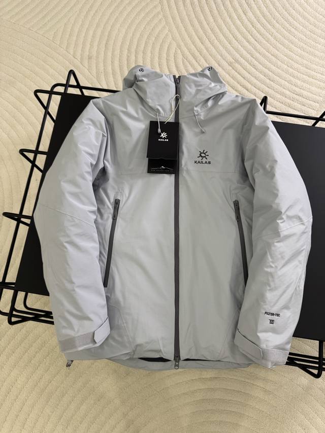 原版开发 顶级版本 款号K588# 凯乐石 Kailas 阿斯本 运动户外滑雪徒步700蓬鹅绒保暖防风防水透气户外硬壳连帽羽绒服外套 正确版本 -区别市场魔改版