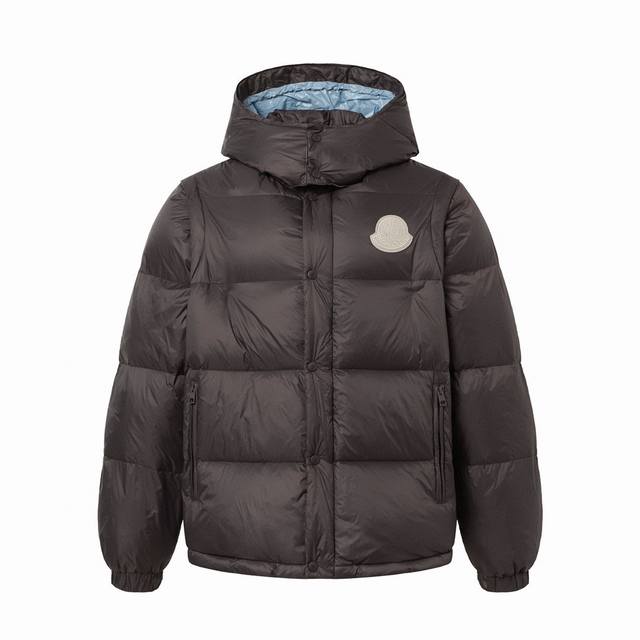 K585# Moncler Cyclone 蒙口 盟可睐大标巧克力可拆卸袖子一件两穿羽绒 短款连帽羽绒服 正确版本 顶级新国标90鹅绒填充 850蓬松度 一件轻