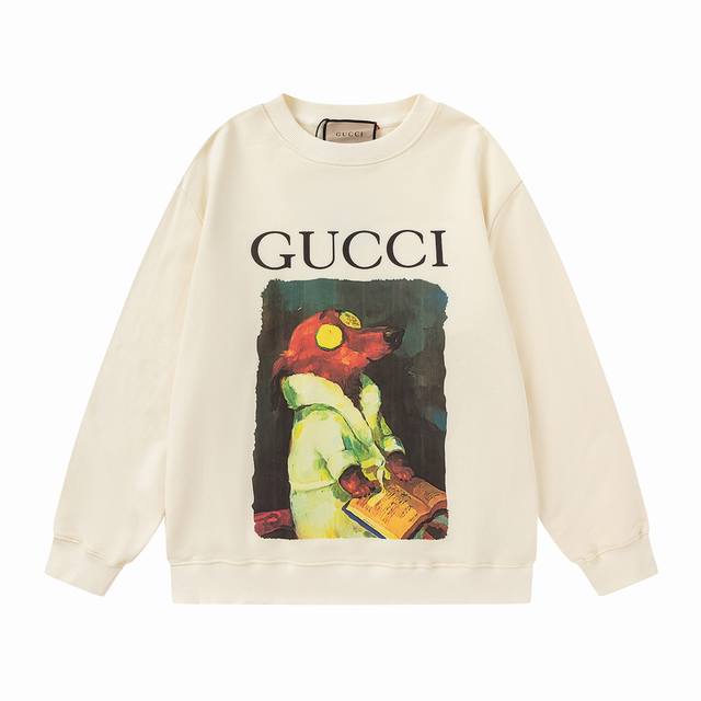 款号：738， Gucci新品！秋冬系列高克重卫衣 选用客供定制针织100%纯棉面打造,面料手感细腻，厚实有质感的纯棉布 高密度的机织工艺，如棉絮般柔紧致舒适