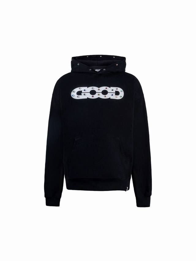 款号：904， Goodbrand 彩虹之国宝石连帽卫衣 男女同款，500克重磅面料，原版：1:1。 颜色：黑色，白色，灰色。 尺码：S.M.L.Xl