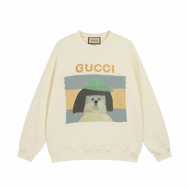 款号：712， Gucci新品！2025秋冬系列高克重卫衣 选用客供定制针织100%纯棉面打造,面料手感细腻，厚实有质感的纯棉布 高密度的机织工艺，如棉絮般柔紧