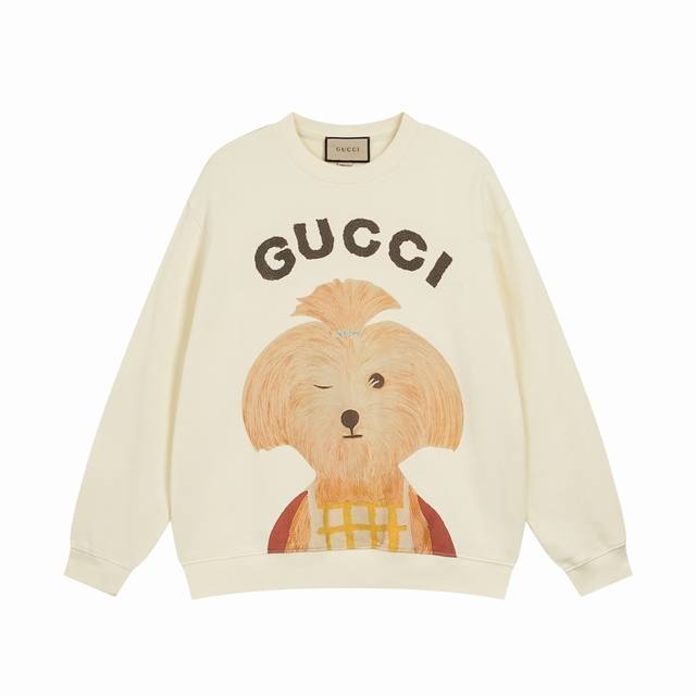 款号：709， Gucci新品！2025秋冬系列高克重卫衣 选用客供定制针织100%纯棉面打造,面料手感细腻，厚实有质感的纯棉布 高密度的机织工艺，如棉絮般柔紧