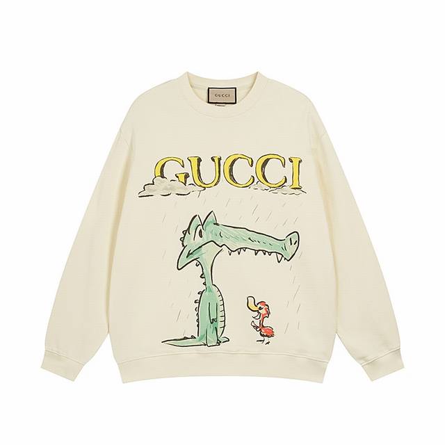 款号：708， Gucci新品！2025秋冬系列高克重卫衣 选用客供定制针织100%纯棉面打造,面料手感细腻，厚实有质感的纯棉布 高密度的机织工艺，如棉絮般柔紧
