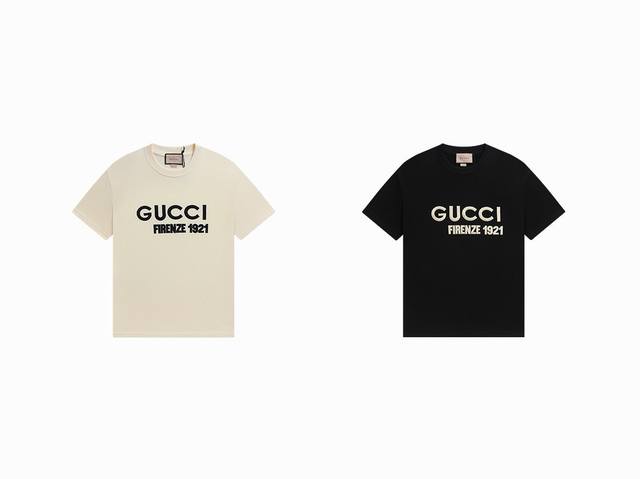 款号 ：833， Gucci新品！早春系列高克重短袖 选用客供定制针织100%纯棉面打造,面料手感细腻，厚实有质感的纯棉布 高密度的机织工艺，如棉絮般柔紧致舒适