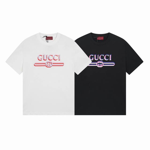 款号 ：329， Gucci新品！早春系列高克重短袖 选用客供定制针织100%纯棉面打造,面料手感细腻，厚实有质感的纯棉布 高密度的机织工艺，如棉絮般柔紧致舒适