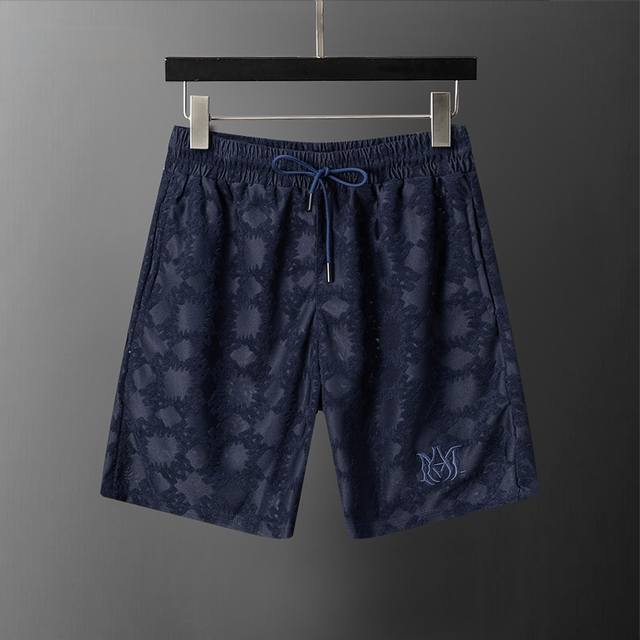 款号：A899# Amiri 26年春夏新款男装 毛巾提花款休闲短裤 M-3Xl 宝蓝