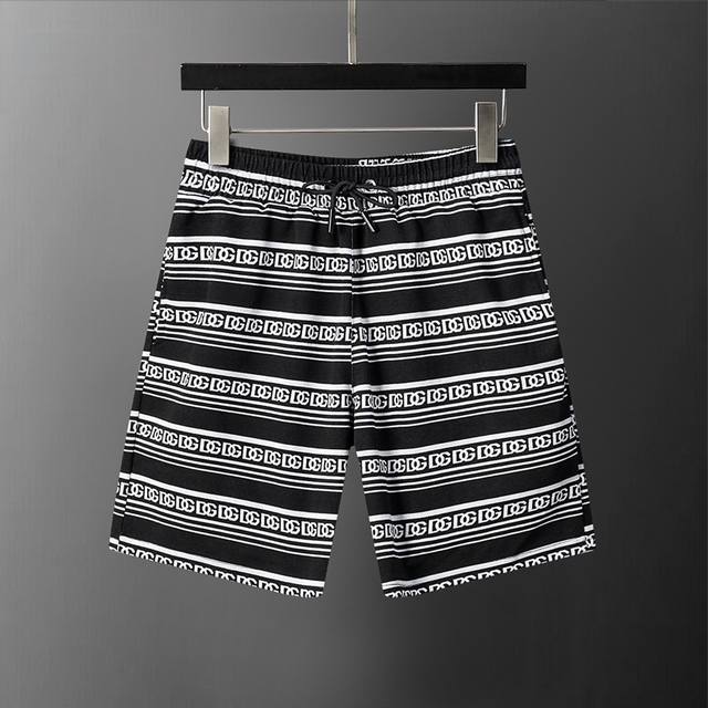 款号：A892# D*G 26春夏新款 针织提花款男装休闲短裤 M-3Xl 黑色