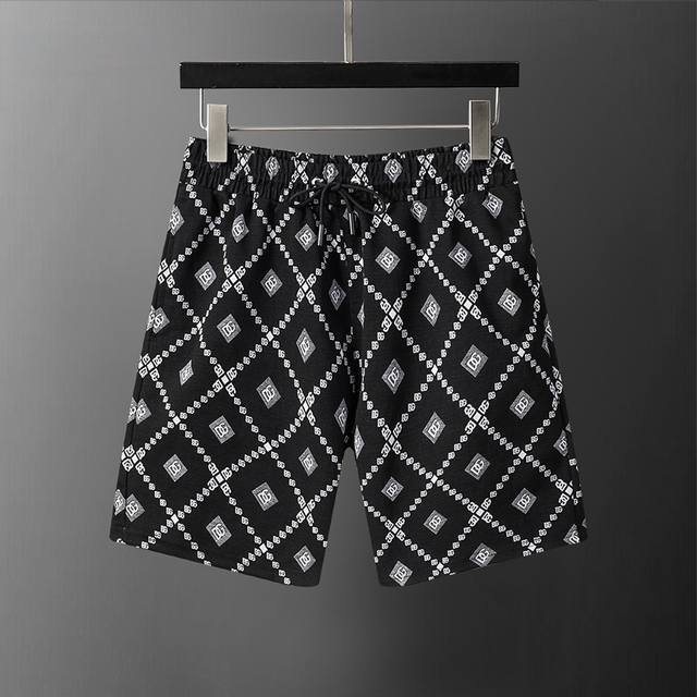款号：A890# D*G 26春夏新款 针织提花款男装休闲短裤 M-3Xl 黑色