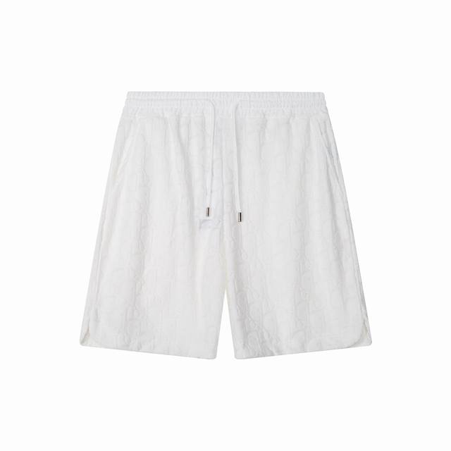 3002款，高端定制，独家最高品质版本Dio*家提花毛巾Logo短裤，采用独家定制提花针织工艺，定织定染同缸无色差罗纹，定制1:1辅料，三标齐全，Oversiz