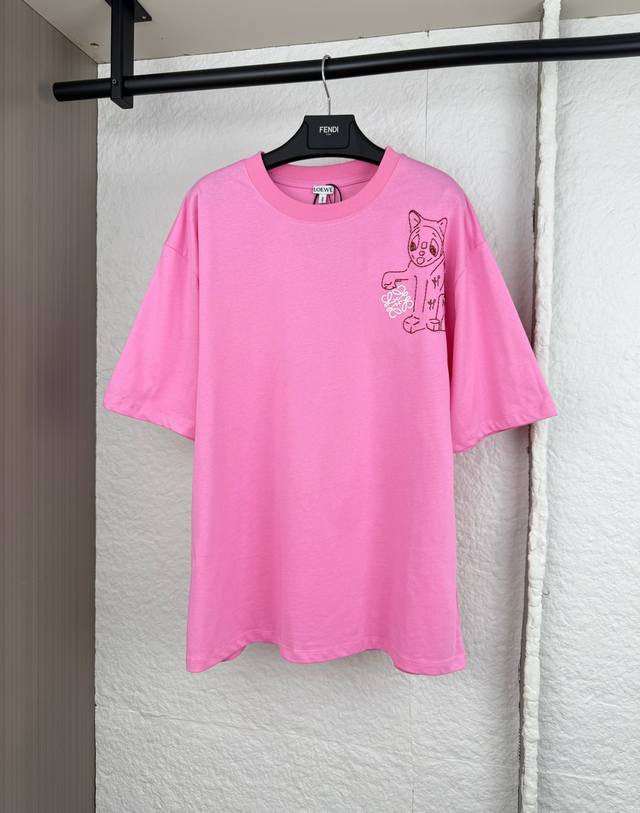 Loewe罗意威×Louis Wani图案刺绣T恤短袖 S M L Xl