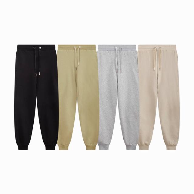 Ami paris 24春夏新款小爱心休闲长裤 后口袋绣花 380克纯棉毛圈面料 宽松版型 松紧腰运动裤 男女同款 颜色:黑色 花灰 绿色 燕麦色 码数：S-X