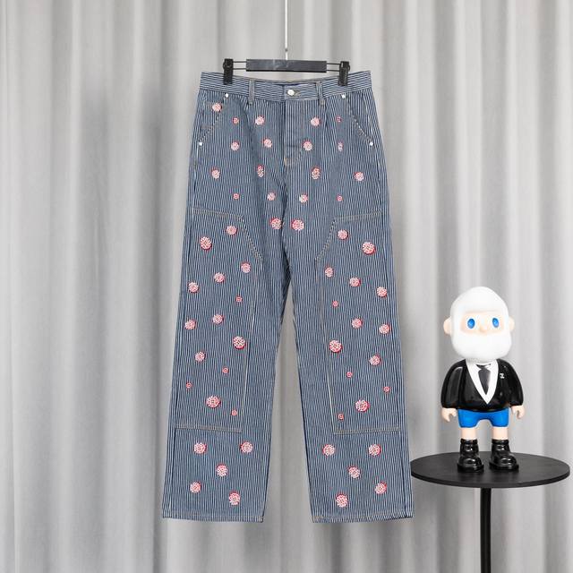 顶级版本 区别通货 Louis Vuitton Ss26联名 条纹新中式刺绣牛仔外套 王嘉尔同款 Louis Vuitton Ss26春夏走秀新款 高订面料采用