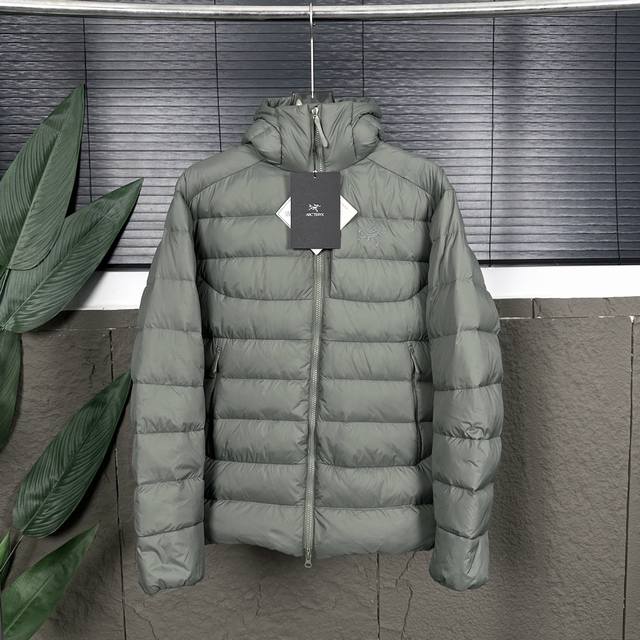 顶级独家实拍 Arcteryx 始祖鸟男女Thorium Hoody 纯色连帽拉链户外保暖排骨羽绒服情侣款户外滑雪外套 90绒填充 750蓬松度 田岛绣刺 灰绒