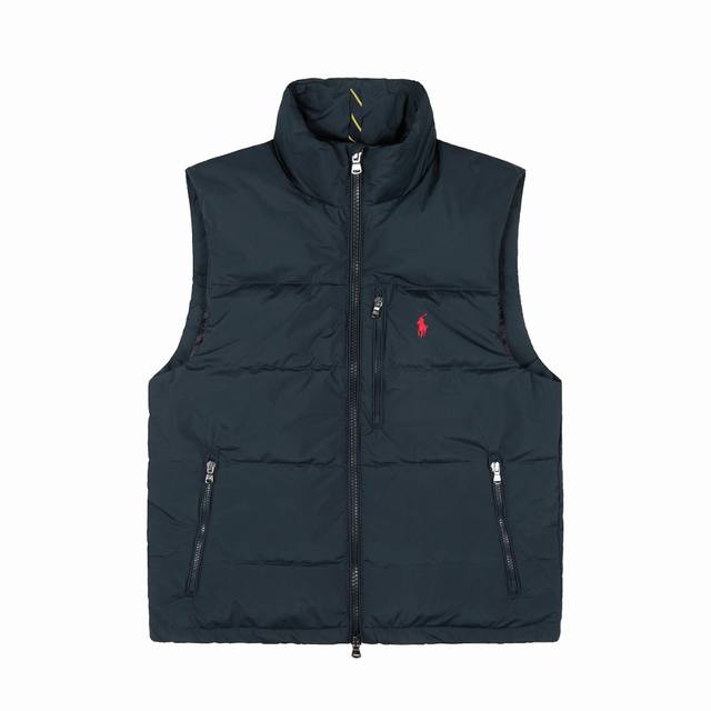 顶级品质 款号：9002# 拉夫劳伦Ralph Lauren冬季基础经典纯色刺绣男女情侣同款羽绒马甲 拉夫劳伦Ralph Lauren美式复古胸口拉链高版本顶级