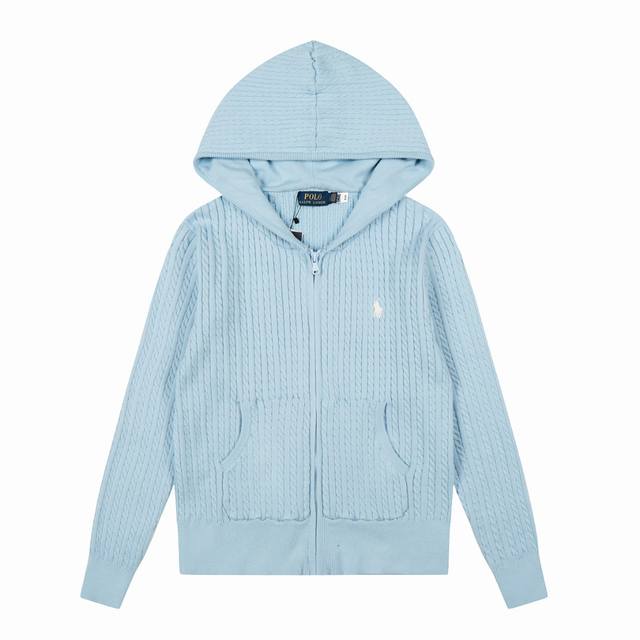 顶级品质 款号：Ds501# 全年不下架 拉夫劳伦Ralph Lauren小麻花纯色小马刺绣Logo全拉链连帽外套 拉夫劳伦Ralph Lauren老钱风经典基