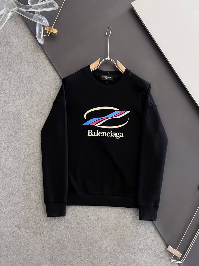 Balenciaga 秋冬男女同款情侣款最新的贸易订单长袖卫衣，全品相！！网红款！工艺采用图案Logo压胶印花工艺设计！上身舒适透气，不僵硬，整体有着丰富的立体