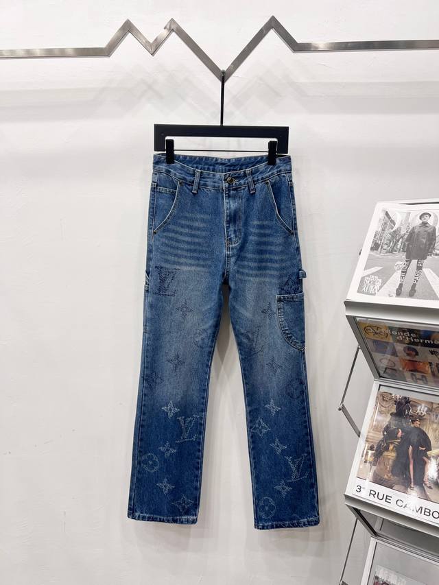 D］ 款号: A007 驴家2025新款素描Logo侧面口袋情侣款水洗宽松工装牛仔裤 高版本高版本 顶级天花板品质 不同水洗质感的款式，对腿细腿粗人士十分友好，