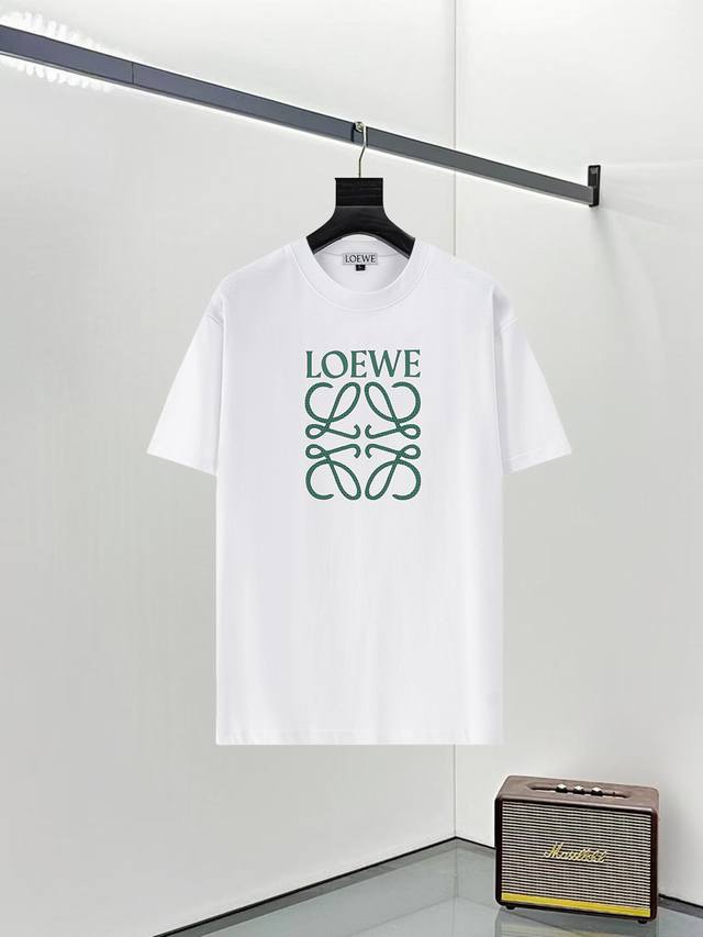 Loewe 罗意威25Ss新款短袖，最高版本重工艺印花经典Logo图案，高标准定制，上身非常有型，客供进口高档280克纯棉面料质感非常细腻，细节工艺精湛考究，塑