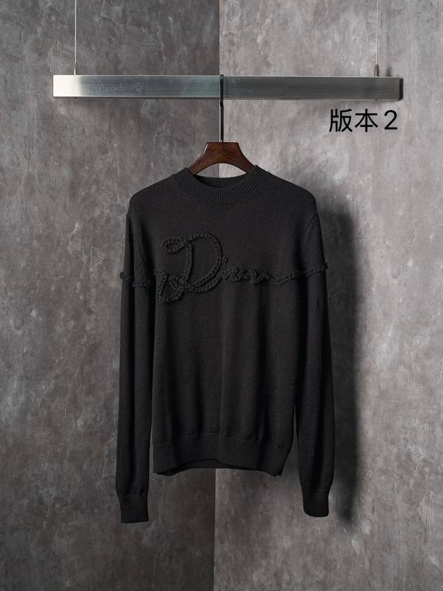 实物挂拍 Dior 迪奥 Ribbon立体绳结字母针织毛衣 现货 S M L Xl 定织云绒绵羊毛 软糯触感 舒适贴肤 经典黑色调散发与生俱来的高级感 有温度的