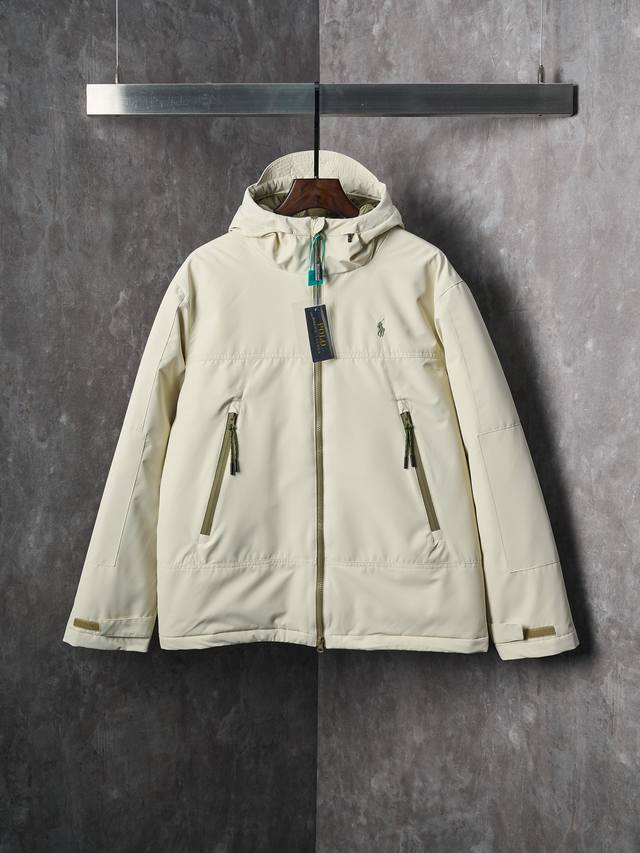 实物挂拍 Ralph Lauren 拉夫劳伦 小马刺绣拉链连帽羽绒服 现货 S M L Xl 高品质填充物： 选用90白鸭绒，克重达220G，确保保暖性能卓越。