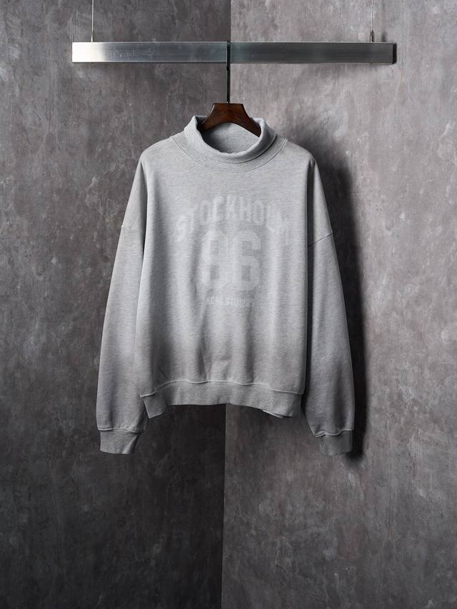 实物挂拍 Acne Studios 渐变印花徽标运动衫卫衣 现货 Xs S M L 定制花纱柔绒锦棉 质感上乘 舒适贴肤 灰调雅韵 以一种含蓄而内敛的姿态展现