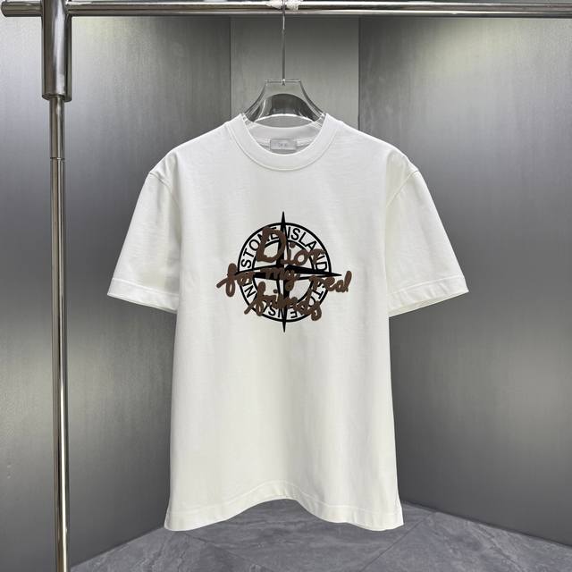 Dior* 迪奥* 2026春夏新款短袖T恤 定制纯棉字母Logo植绒叠加发泡 颜色：黑色 白色 巧色 深红 码数：S M L Xl Xxl