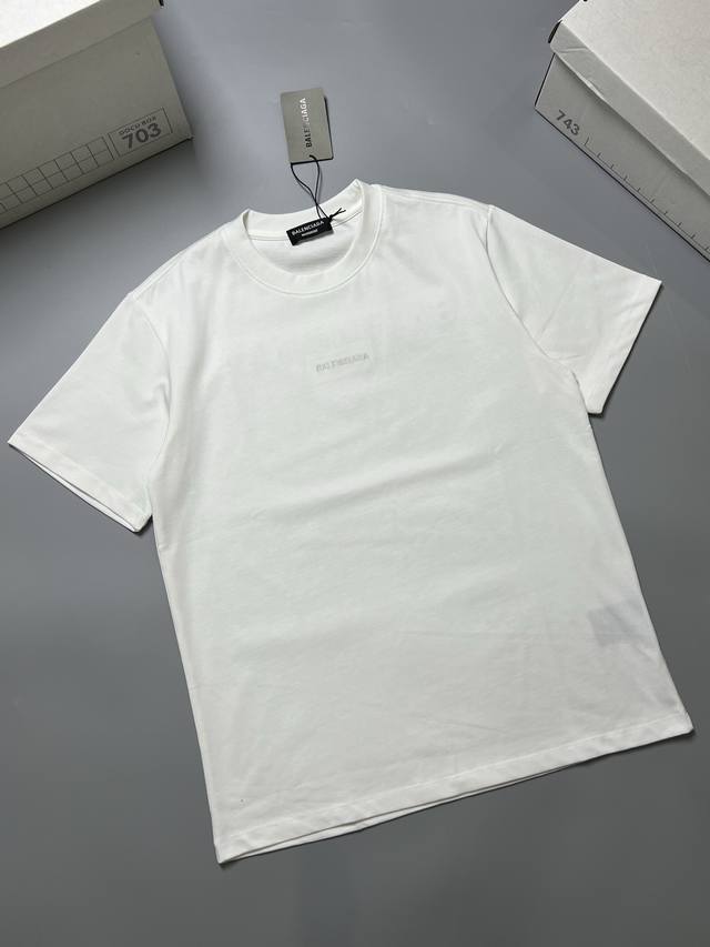 Balenciga 26S夏款 颜色 黑 白 工艺：前后字母绣花刺绣 尺码 S M L Xl 280G 精梳紧密棉
